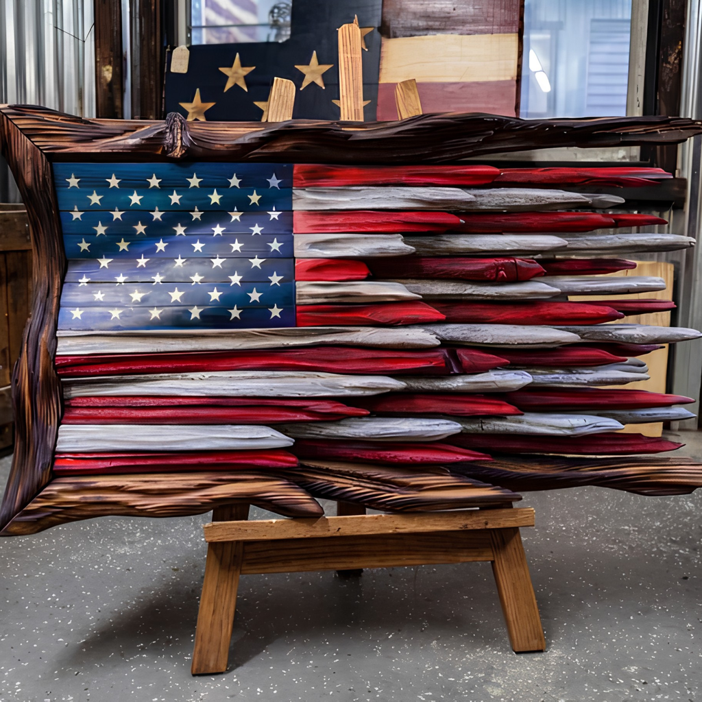 Bradens hand Crafted American flag