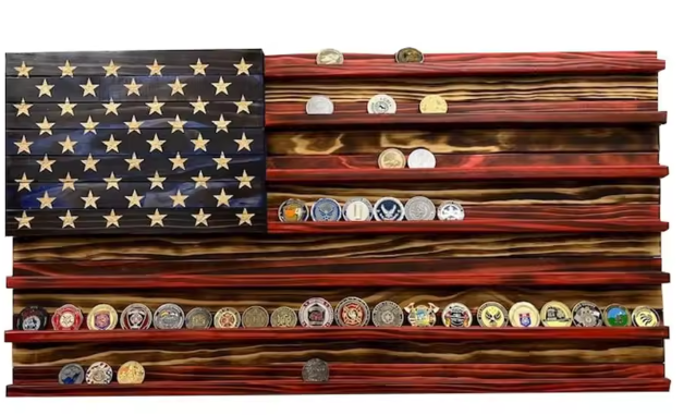 Bradens Hand Made Wooden Challange coin holder